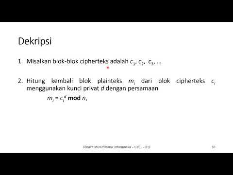 Kripto 23: Algoritma RSA