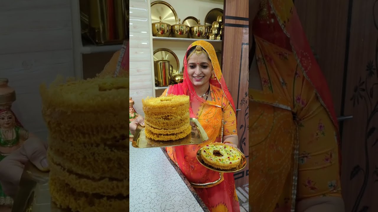 राजस्थानी रबड़ी घेवर हलवाई स्टाइल 🍬