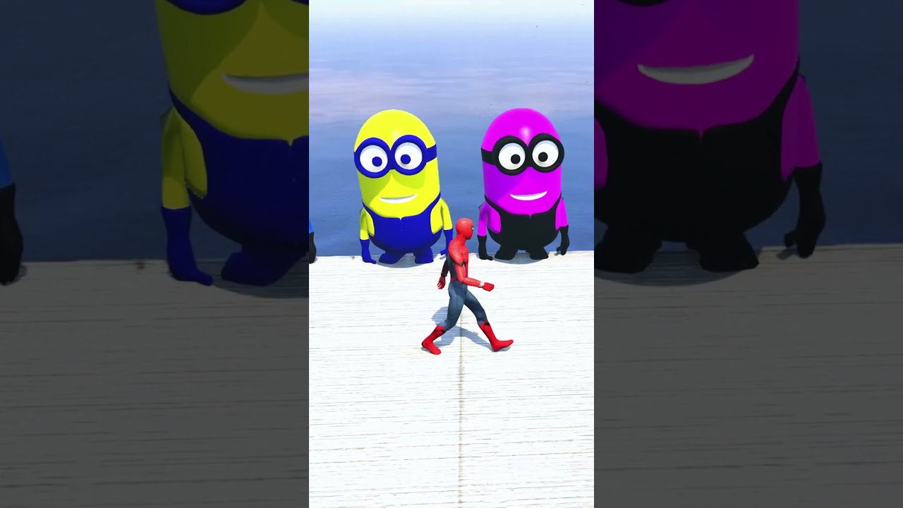 GTA 5 Spiderman Ragdolls & Jumps Fail | Shorts