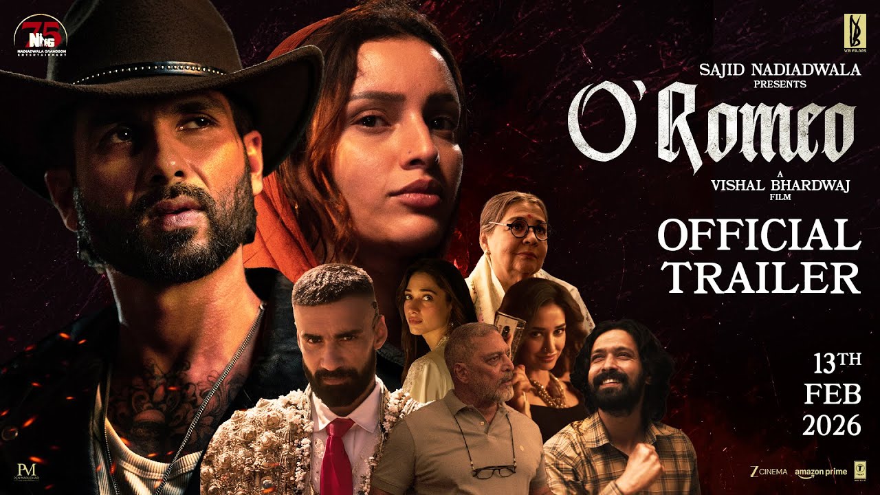 O'Romeo Official Trailer | Sajid N | Vishal B | Shahid K | Triptii D | Nana P | Avinash T | 13th Feb