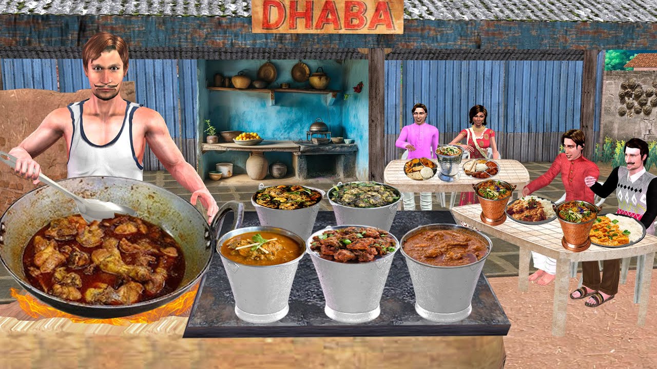 Delicious Bucket Chicken Curry for Just ₹100 🍗 | Lalchi Dhaba Wala Special | Funny Hindi Stories & Comedy