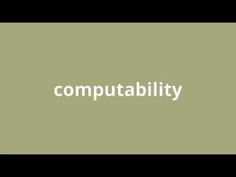 what is the meaning of computability