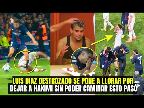 NADIE VIÓ ESTO! LUIS DIAZ SE AGARRA CABEZA LLORA POR HAKIMI AL VERLO SIN CAMINAR LO CONSUELAN