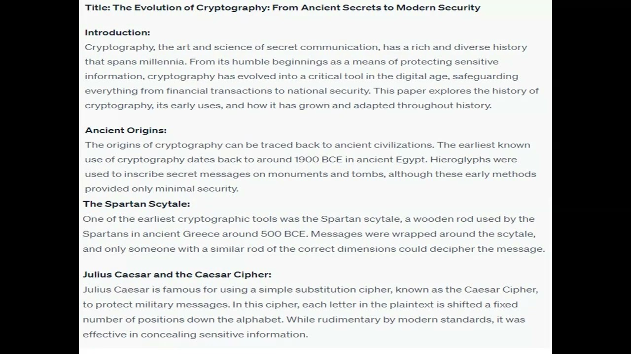 The Evolution of Cryptography: From Ancient Ciphers to Modern Security 🔐