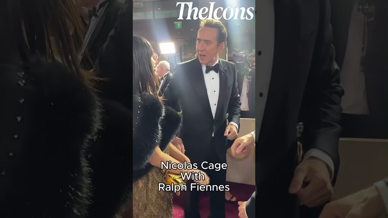 Nicolas Cage & Ralph Fiennes Meet on Red Carpet 🎬
