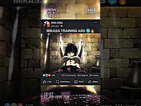 Mikasa hard training 🥶🔥 [ AOT ] #shorts #youtubeshorts #mikasa #mikasaackerman #mikasatraining