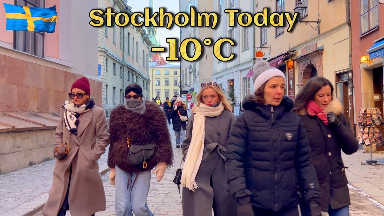 Stockholm in -10°C ❄️ | 4K Winter Walk