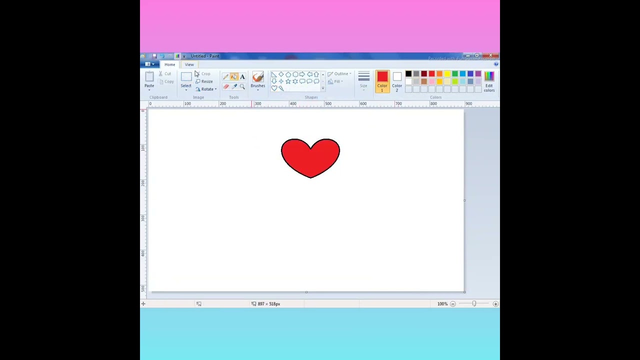 Learn to Draw MS Paint Designs 🎨 #Shorts