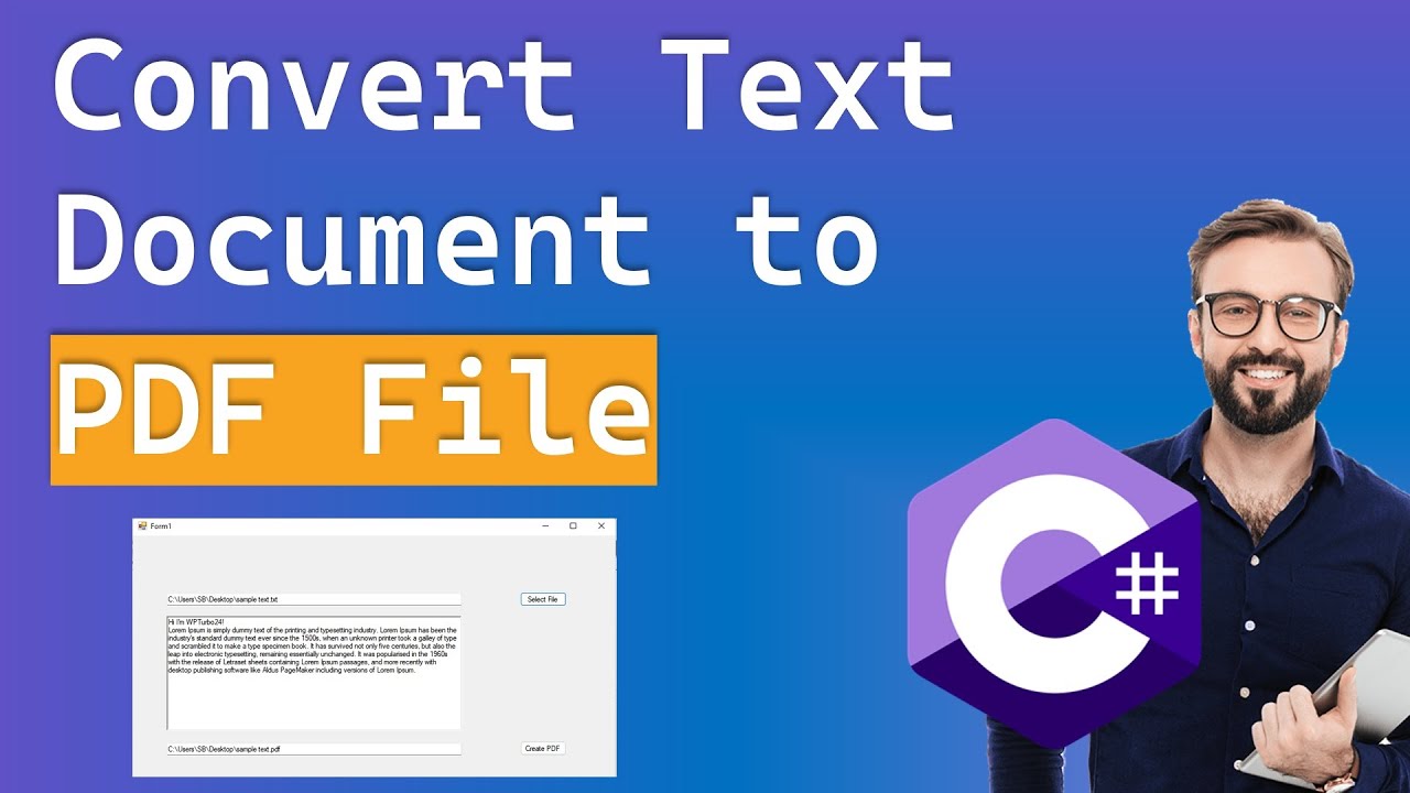 Convert Text to PDF in C# 📄