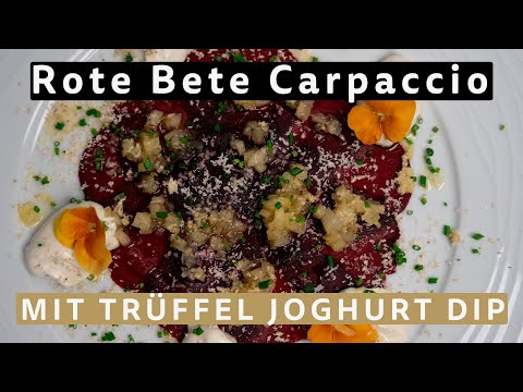 Verführerisches Rote Bete Carpaccio mit Trüffel-Joghurt-Dip 🍽️