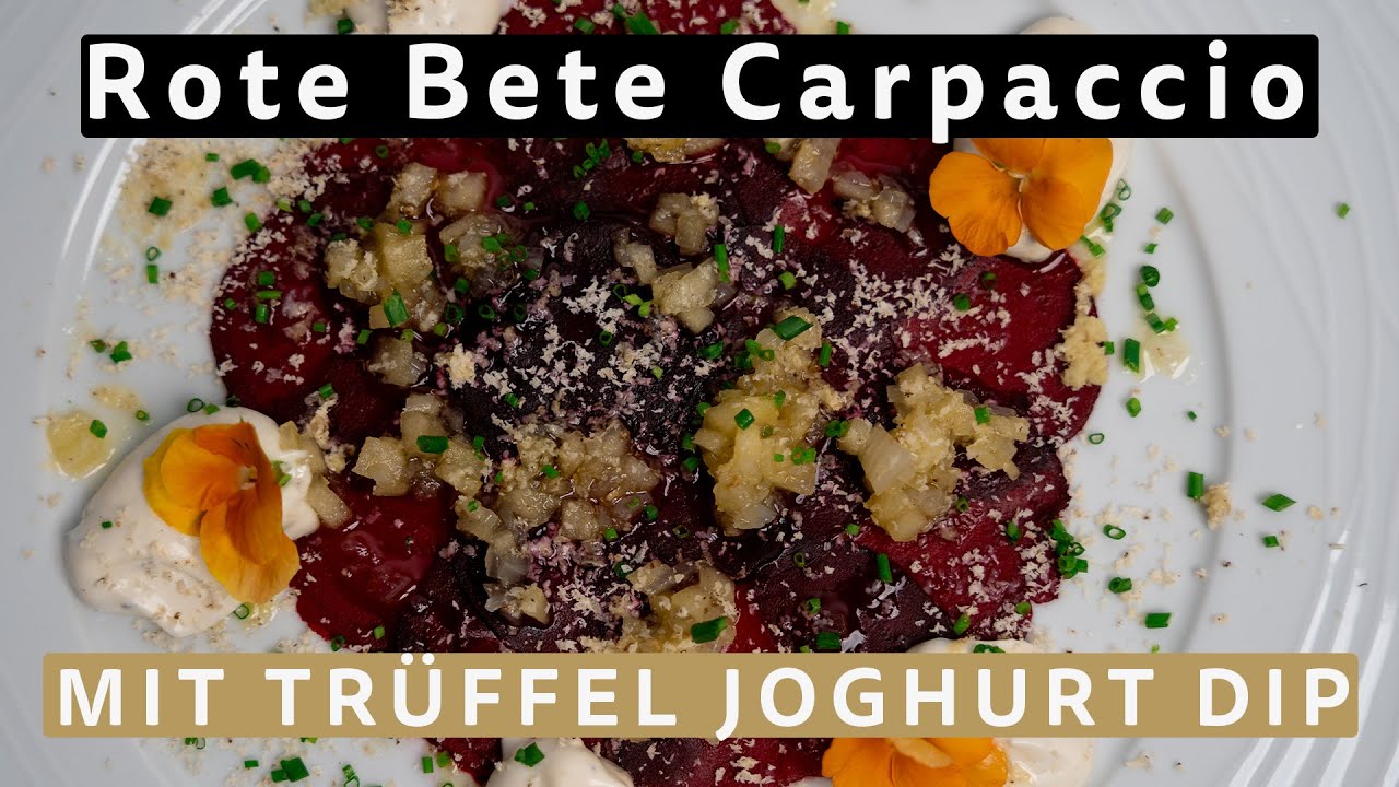 Verführerisches Rote Bete Carpaccio mit Trüffel-Joghurt-Dip 🍽️