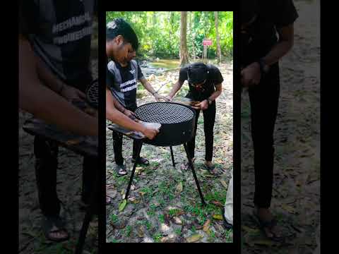 Portable BBQ Pit #bbqpit #portablebbq #food #portablebbqgrill #bbqpits #linkincomment