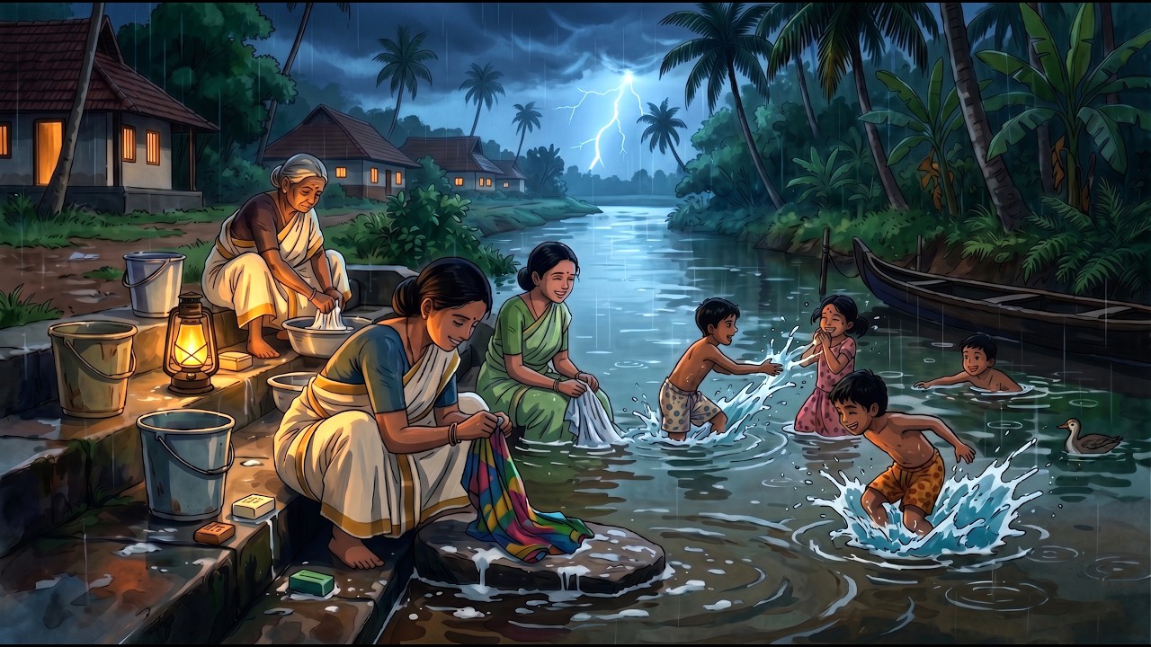 A Day in 1990s Kerala Rain… You’ll Miss This 🌧️ (ASMR)