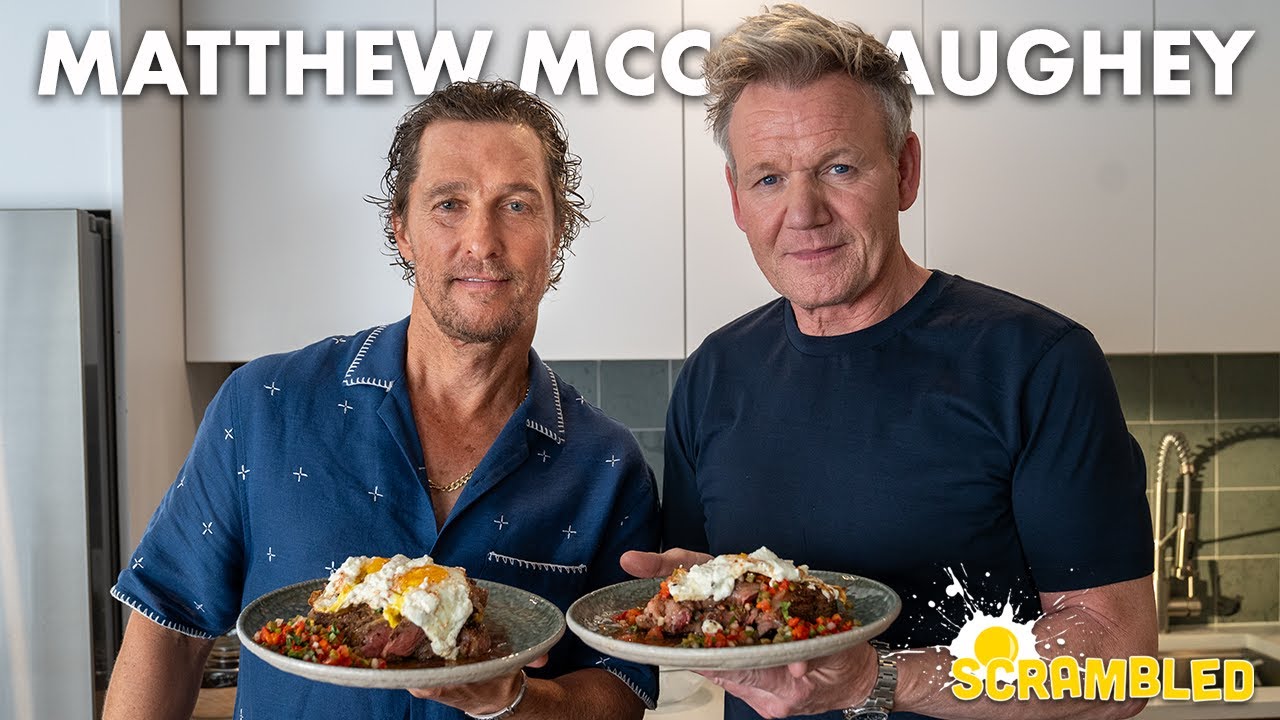 Gordon Ramsay & Matthew McConaughey Make Perfect Steak & Eggs 🍳