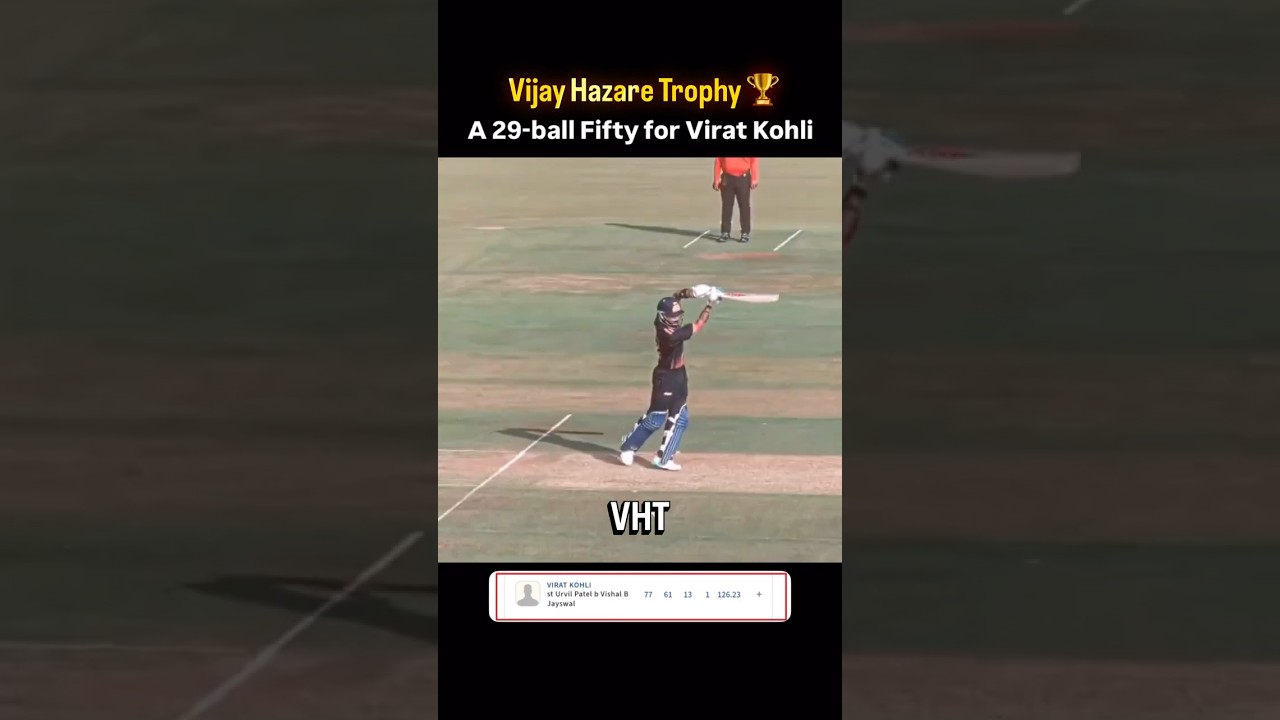 Virat Kohli Scores Half Century in Vijay Hazare Trophy 🏏