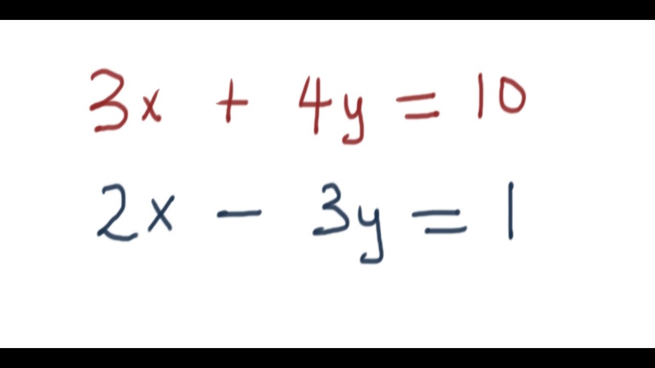 Solve Simultaneous Equations with Elimination Method