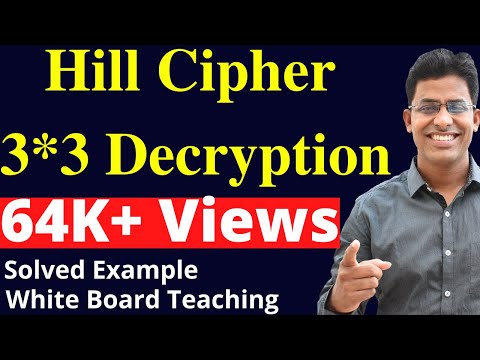 hill cipher decryption 3×3 matrix