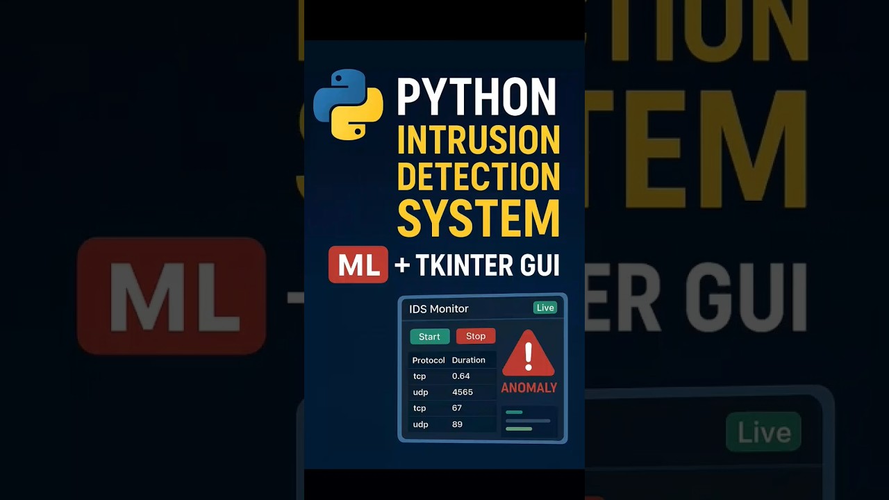 π Build a LIVE Intrusion Detection System in Python! Tkinter GUI + ML Isolation Forest Demo Inside!