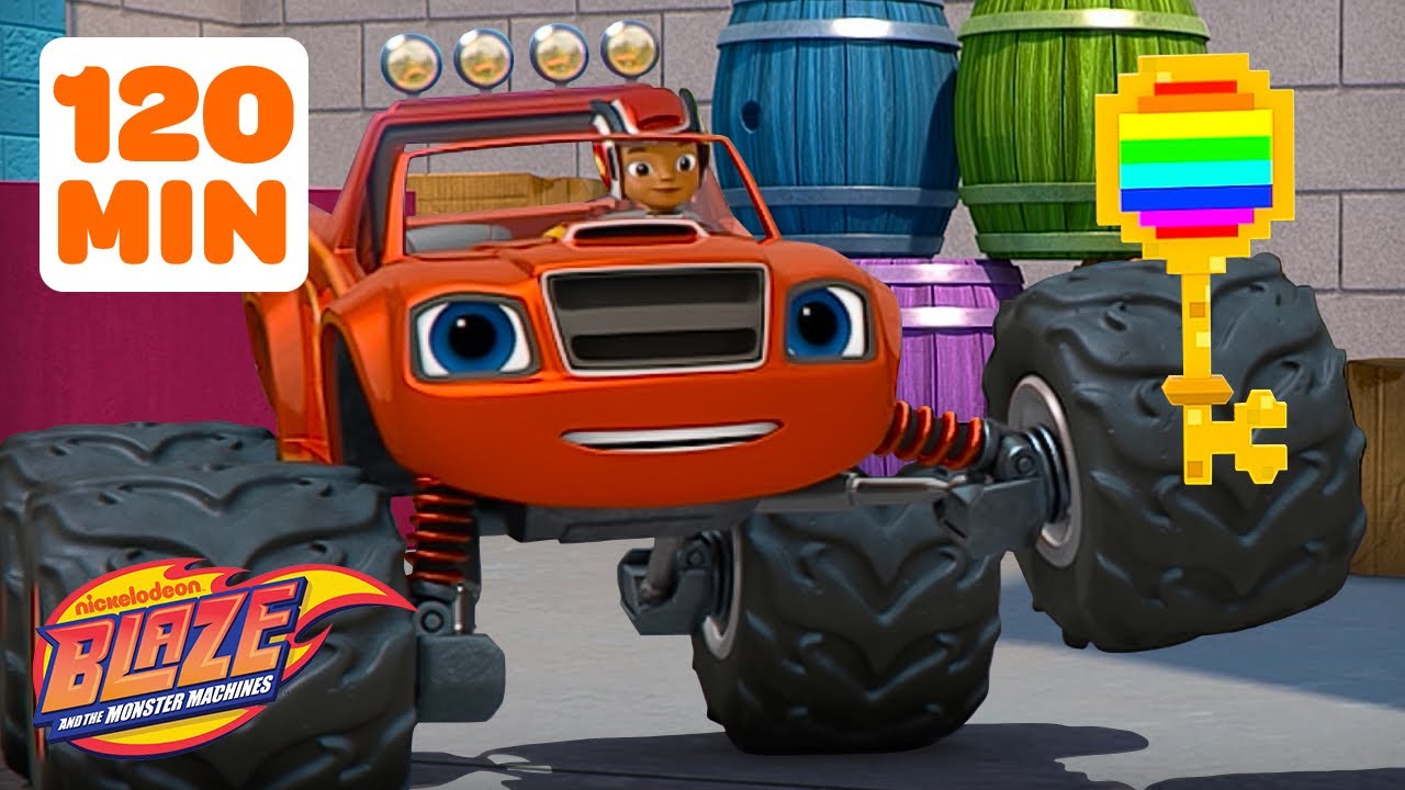 Blaze & AJ Discover a Magic Key! Epic Transformations & More 🚗 | 120-Minute Adventure