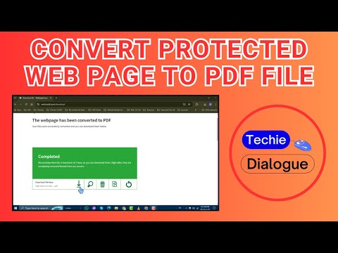 How to Convert Protected Web Page to PDF File