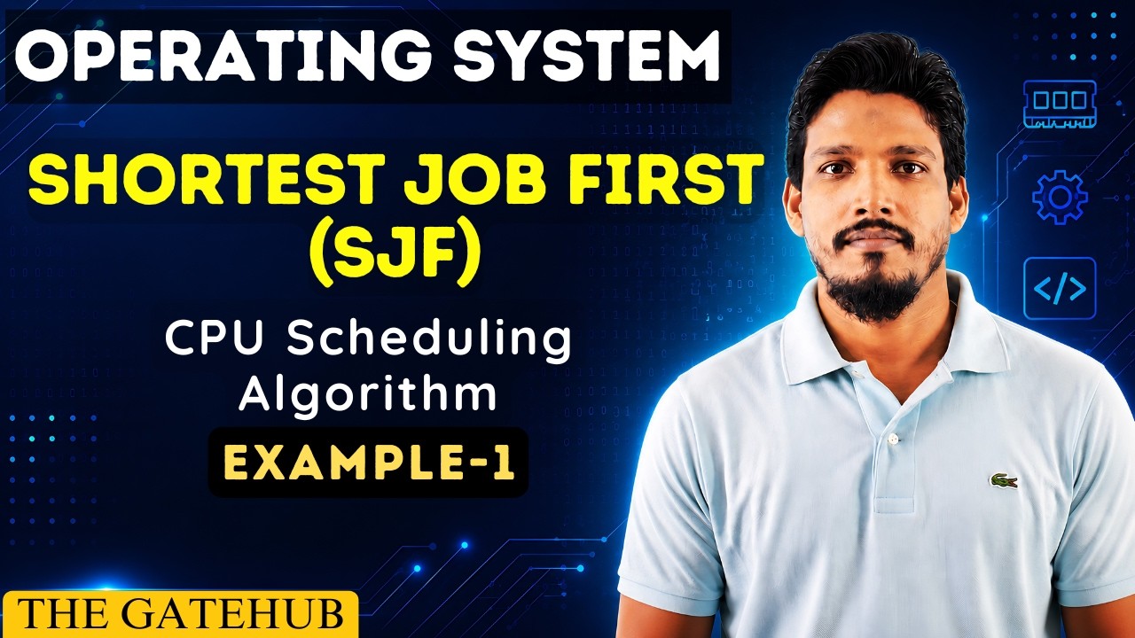 Shortest Job First (SJF) CPU Scheduling Algorithm || SJF Example 1 || Operating System