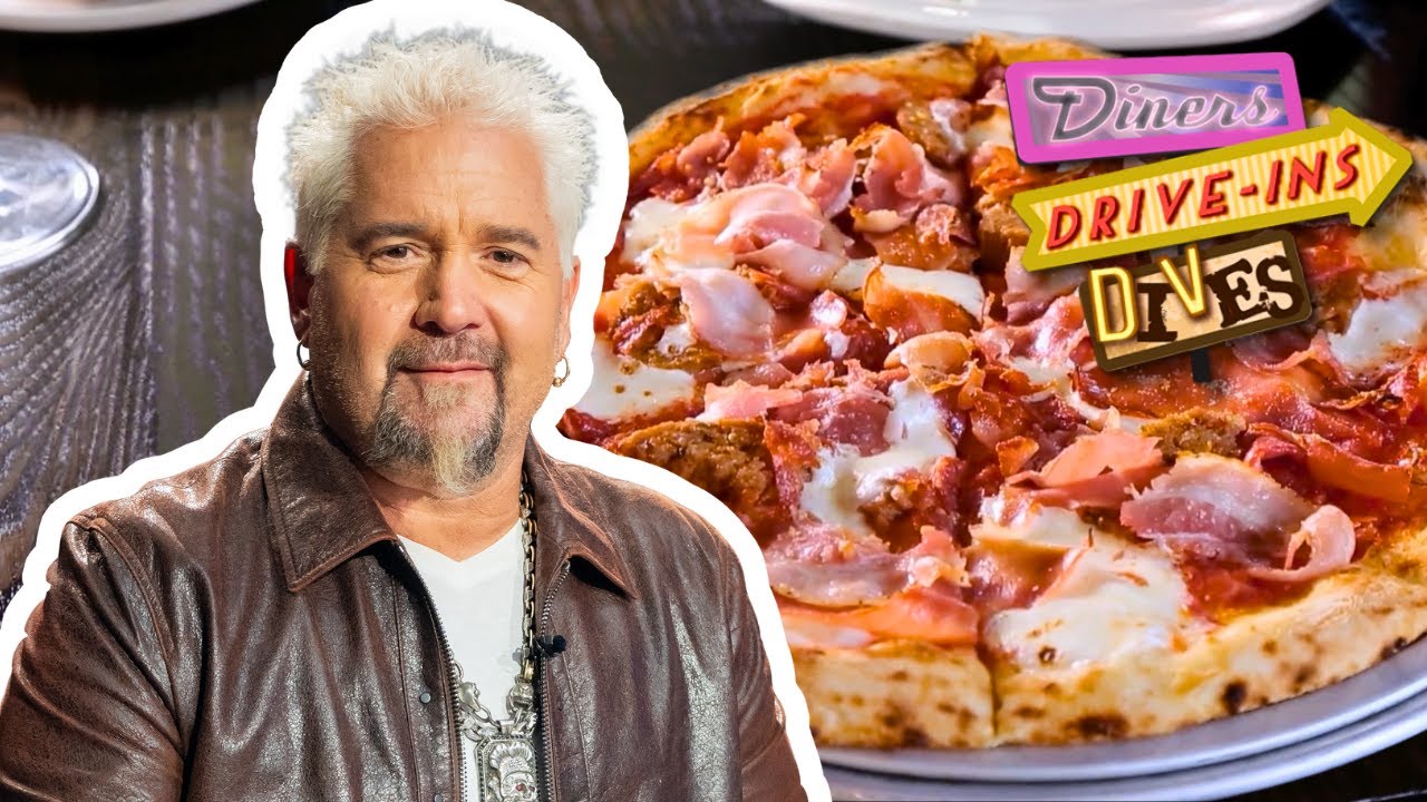 Guy Fieri Devours Thin-Crust Pizza in Dallas 🍕 | Diners, Drive-Ins and Dives | Food Network