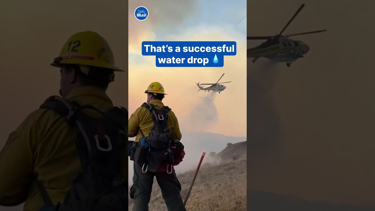Aerial Firefighters Battle California Wildfire 🚁