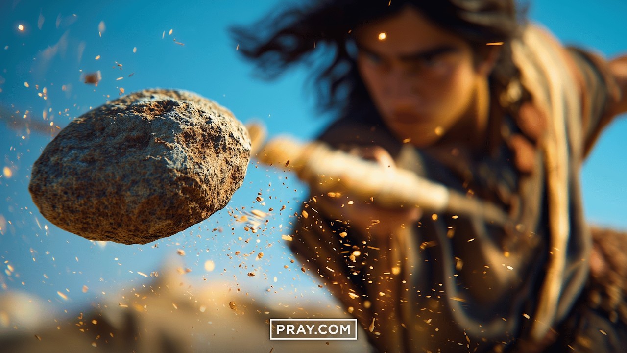 Young David's Courage: Lion & Goliath 🗡️