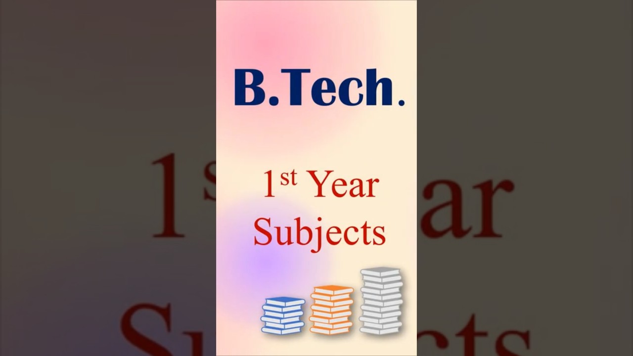 BTech 1st Year Subjects & Syllabus π