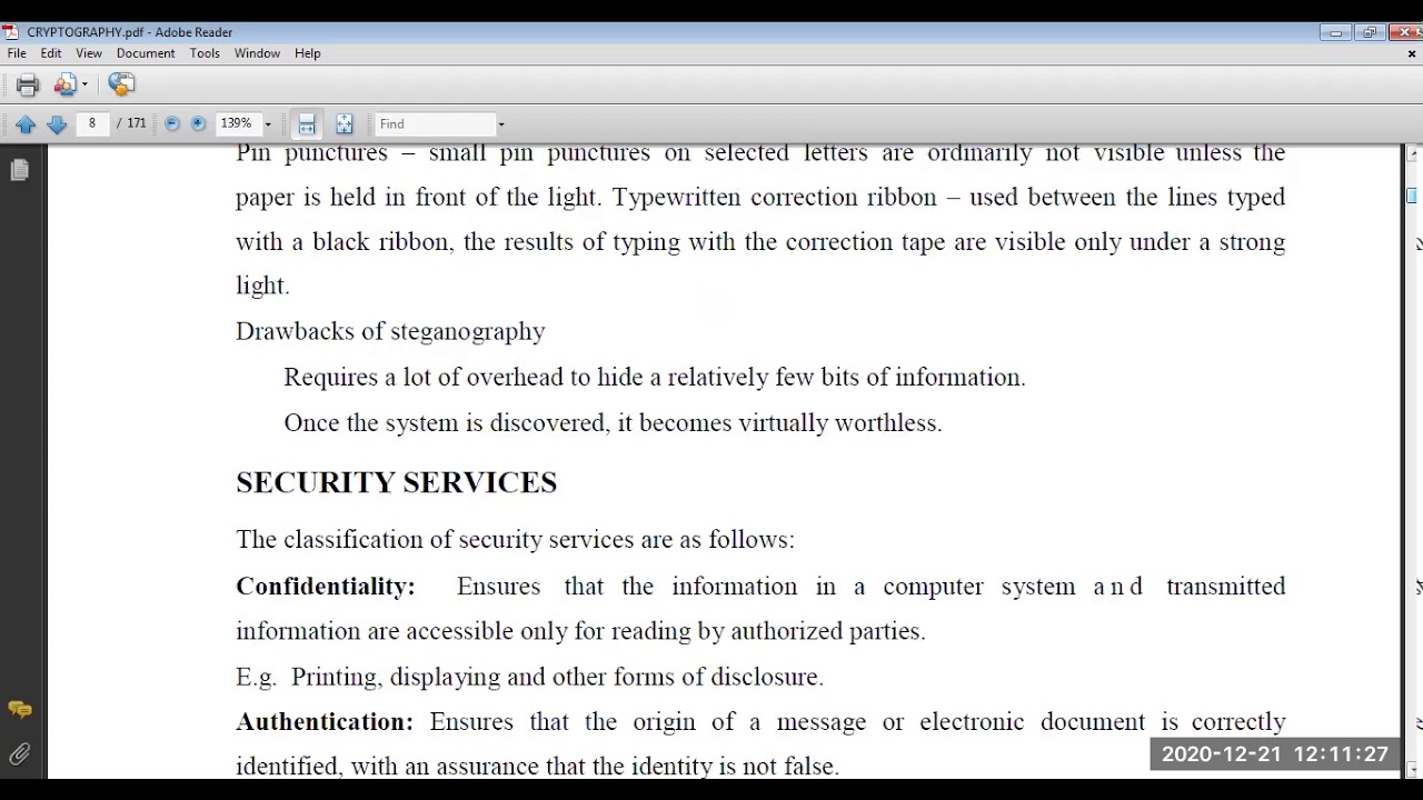 Unit 5: Cryptography Lecture 6 - Part I (December 21, 2020)