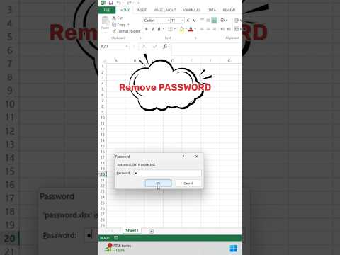 Remove Opening Password from Excel Workbook: Quick & Easy Guide#excel