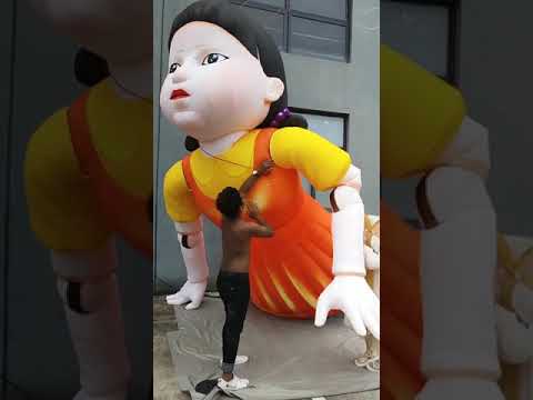 One two three wooden people inflatable girl#Squid Game #Hot #Korean drama