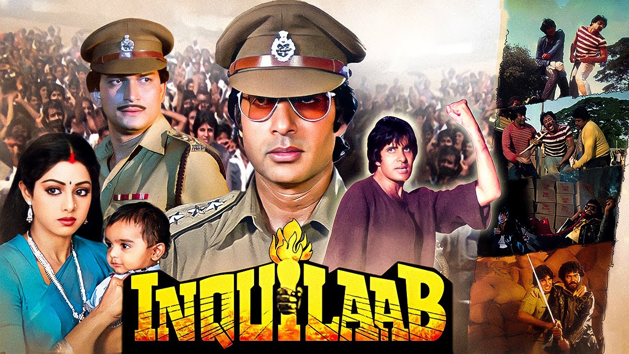 Inquilaab (1984) | Amitabh Bachchan & Sridevi | Classic 80s Hindi Action Movie 🎬