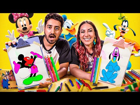 DESENHANDO COM 3 CORES A TURMA DO MICKEY | Gabriel e Shirley 2.0