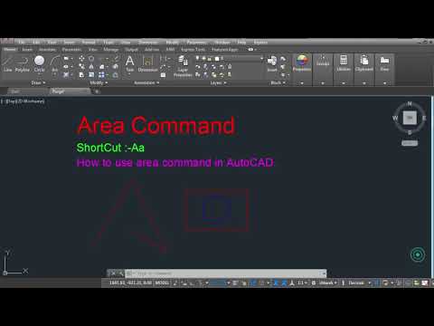 Area Command In AutoCAD In Hindi