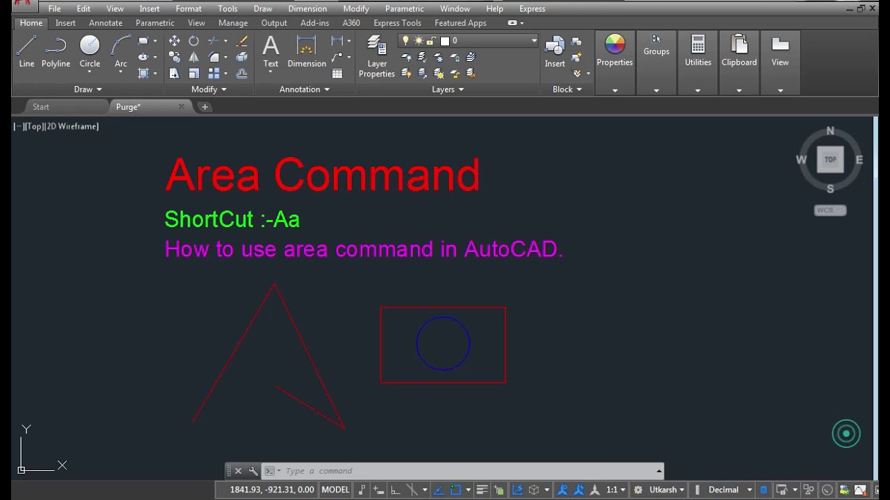 AutoCAD में Area Command का इस्तेमाल कैसे करें | Hindi Tutorial 🖥️