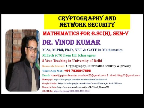 Cryptography & Network Security||Basic Cipher Techniques|| DSE-2@DU
