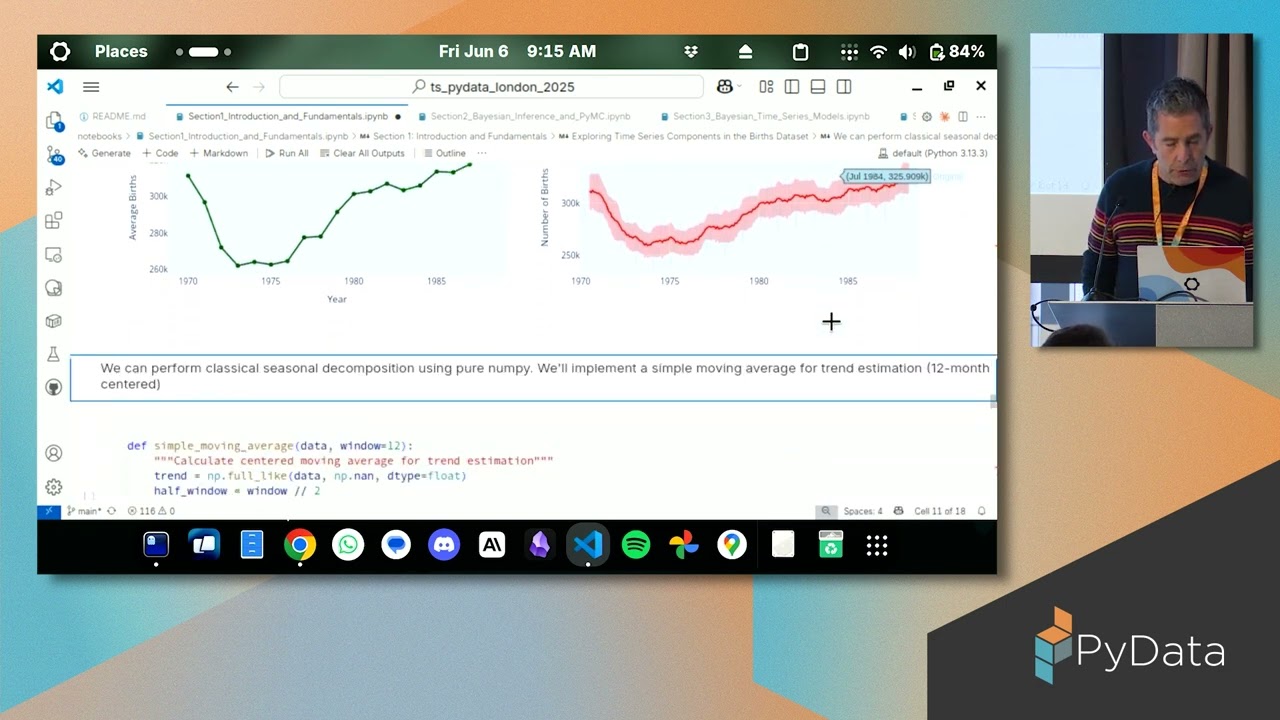Master Bayesian Time Series Analysis with Chris Fonnesbeck at PyData London 2023 📊