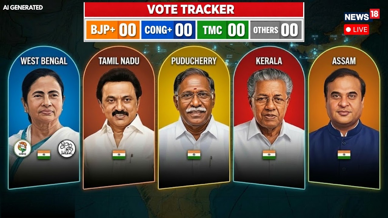 India Assembly Polls 2026: CNN-News18 Tracker Live