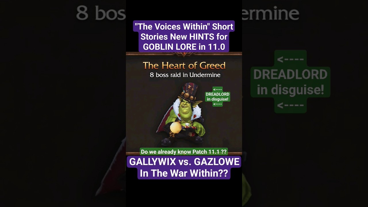 Undermine Patch 11.1 & Lore Evidence 🌋