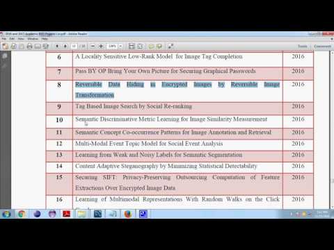 2016 Top IEEE Image Processing Projects for 2016 & 2017 📊