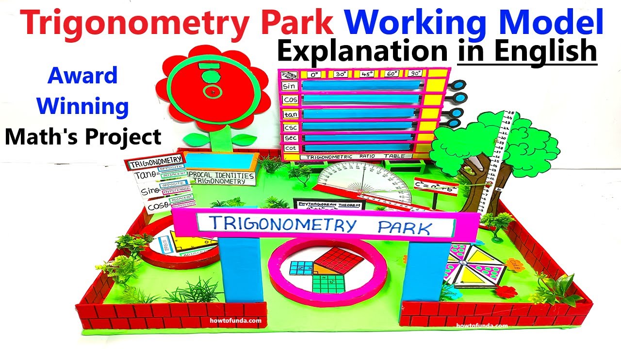 Engaging Trigonometry Park Working Model for Math Exhibitions 🏞️