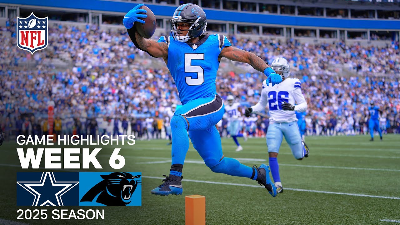 Dallas Cowboys vs. Carolina Panthers Week 6 Highlights | NFL 2025 Season 🏈