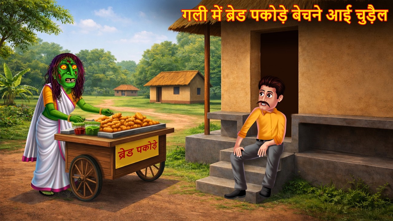 गली में ब्रेड पकोड़े बेचने आई चुड़ैल 👻
