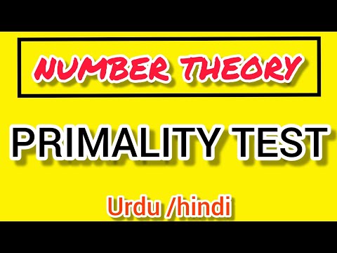 (NUMBER THEORY) Lecture 13: Primality test