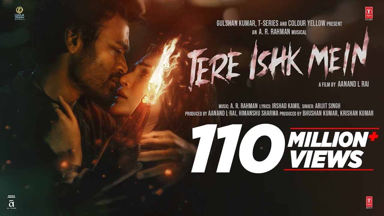 Tere Ishk Mein Song by Dhanush & Kriti | AR Rahman 🎶