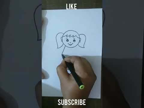 How To Draw a Cute Little Baby Girl 👧 #shorts #youtubeshorts #viral #drawing
