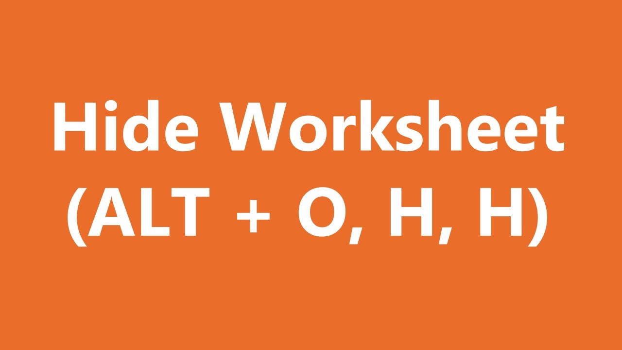 Master Excel Shortcut to Quickly Hide Worksheets 🚀