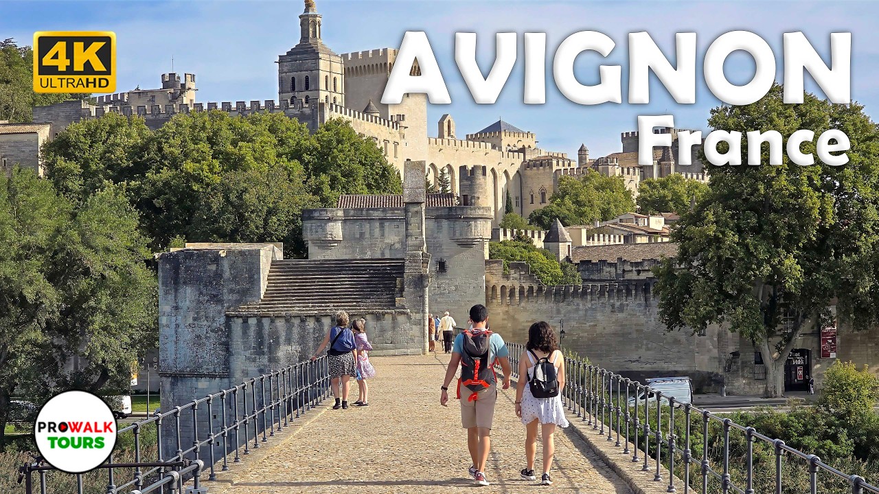 Avignon 4K Walk: Palace, Pont & Old Town ๐ฐ