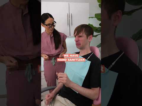 mouthwash vs hand sanitizer at the dentist #shorts